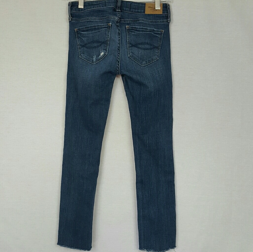 Abercrombie & Fitch Dark Blue Skinny Jeans 00 S - Picture 2 of 4
